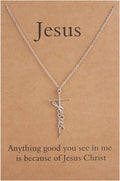 Faith Cross Pendant Necklace for Women Religious Christian Jewelry Mother'S Day Gifts for Women