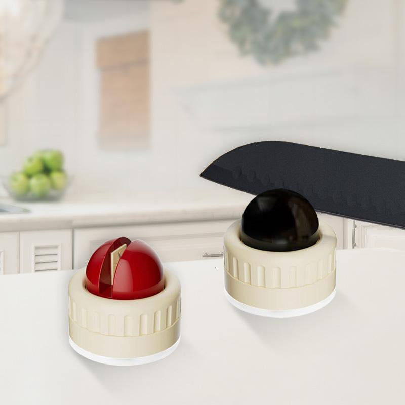 Knife Sharpener | Portable Rapid Knife Sharpener & Kitchen Knife Sharpener (With Suction Base) | for Knives, Scissors, Cleavers & Outdoor Tools | Sharpener (Non-Slip)