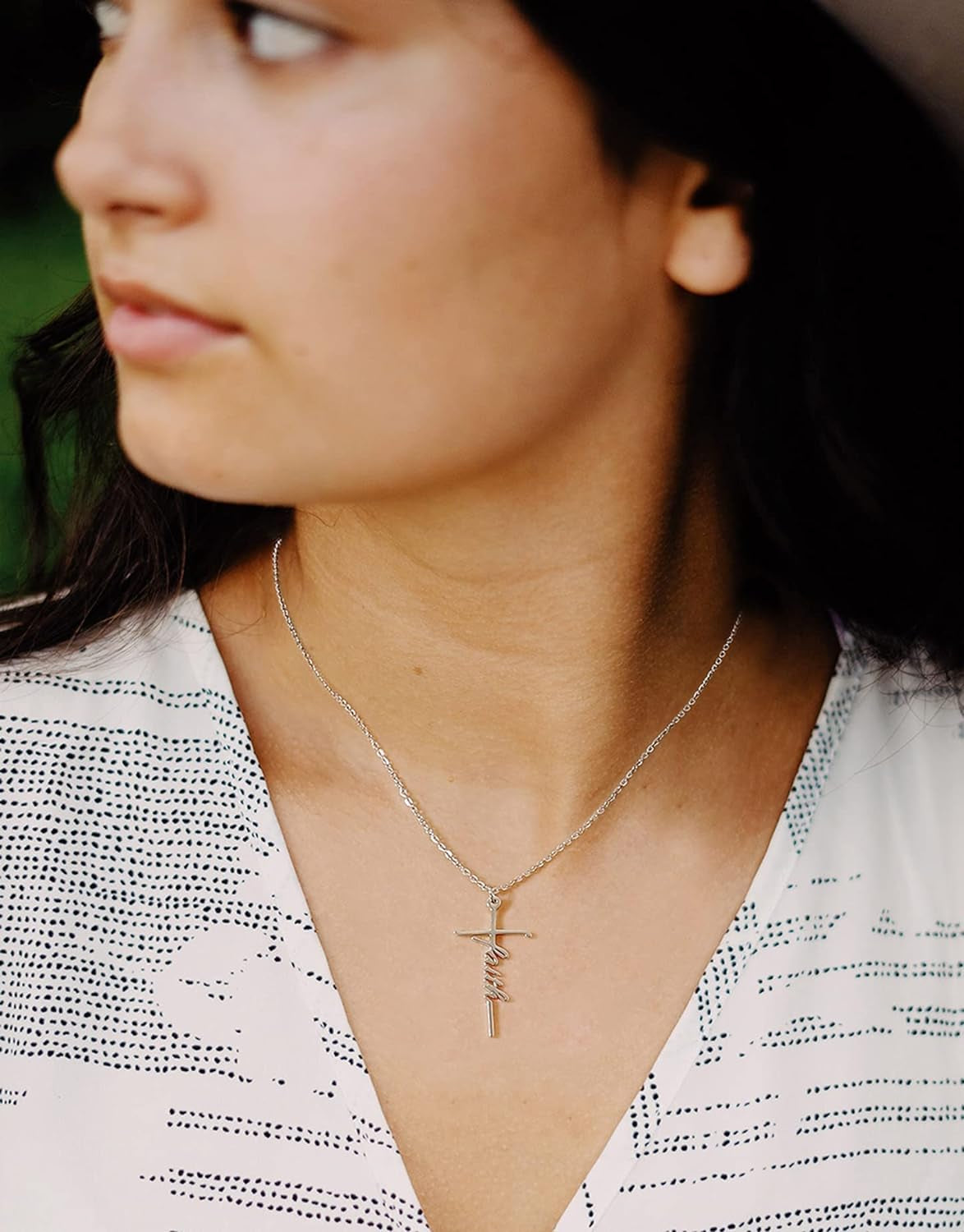Faith Cross Pendant Necklace for Women Religious Christian Jewelry Mother'S Day Gifts for Women